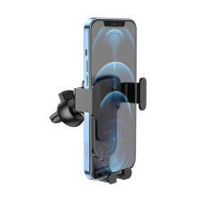 Автотримач для телефона HOCO CA103 vertical and horizontal air outlet gravity car holder Black Metal Gray