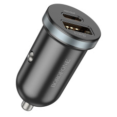 Автомобільний зарядний пристрій BOROFONE BZ22 Scenery dual port PD30W+QC3.0 car charger Black