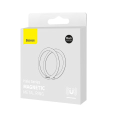 Пластина для магнітного тримача Baseus Halo Series Magnetic Metal Ring（2pcs/pack）Black