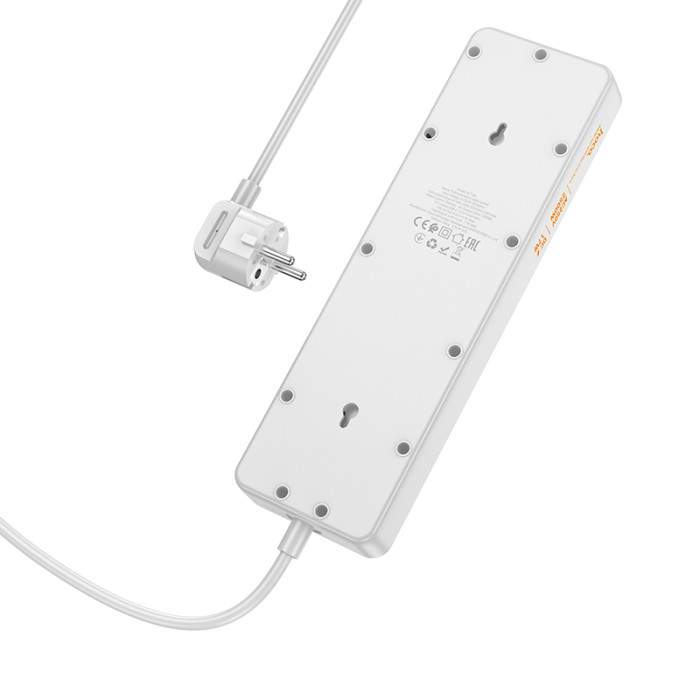 Мережевий подовжувач HOCO AC13A Talento 5-position socket(1C3A) (1,5 m) White