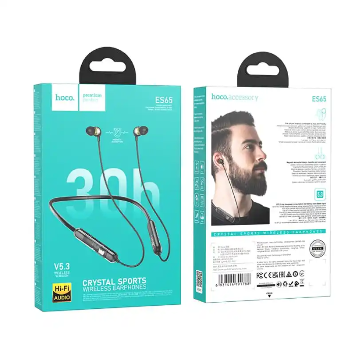 Бездротові спортивні навушники HOCO ES65 Dream sports BT earphones Black