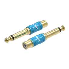 Аудіо перехідник Vention 6.35mm Male to RCA Female Audio Adapter Blue Aluminum Alloy Type (VDD-C03)