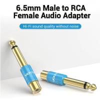 Аудіо перехідник Vention 6.35mm Male to RCA Female Audio Adapter Blue Aluminum Alloy Type (VDD-C03)