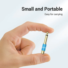 Аудіо перехідник Vention 6.35mm Male to RCA Female Audio Adapter Blue Aluminum Alloy Type (VDD-C03)