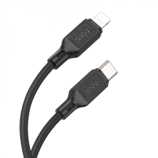 Кабель HOCO X90 Cool silicone PD charging data cable for iP Black