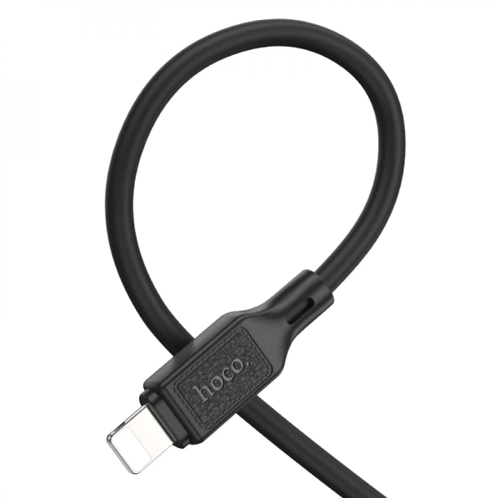 Кабель HOCO X90 Cool silicone PD charging data cable for iP Black