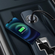 Автомобільний зарядний пристрій Baseus Share Together PPS multi-port Fast charging with extension cord 120W 2U+2C Gray