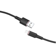 Кабель ACEFAST C2-02 USB to iP 2.4A, 1.2m, silicone, zinc connectors, Black