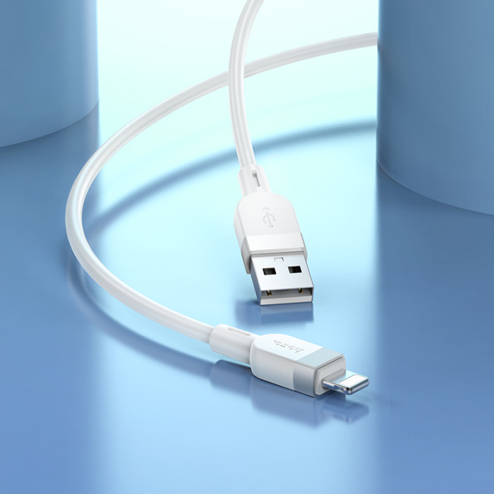 Кабель HOCO X109 Energy silicone charging data cable iP (L=1M) White