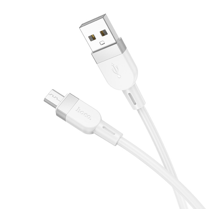Кабель HOCO X109 Energy silicone charging data cable Micro(L=1M) White