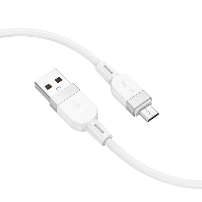 Кабель HOCO X109 Energy silicone charging data cable Micro(L=1M) White