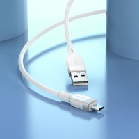 Кабель HOCO X109 Energy silicone charging data cable Micro(L=1M) White