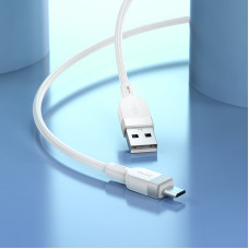 Кабель HOCO X109 Energy silicone charging data cable Micro(L=1M) White