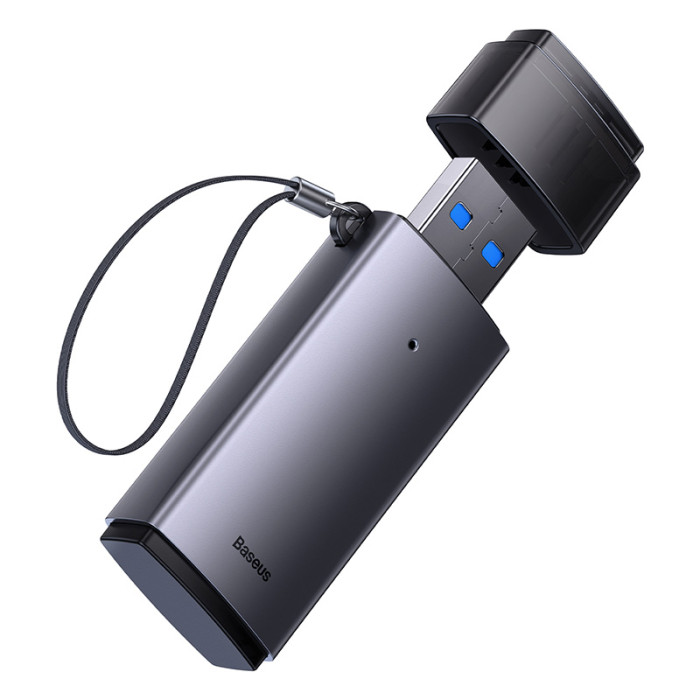Кардрідер Baseus Lite Series USB-A to SD/TF Card Reader Grey