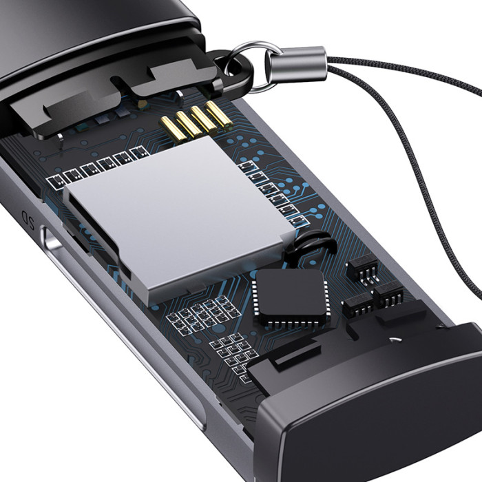 Кардрідер Baseus Lite Series USB-A to SD/TF Card Reader Grey