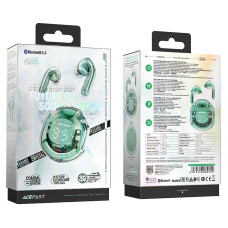 Бездротові навушники TWS ACEFAST T8 Crystal Mint Green