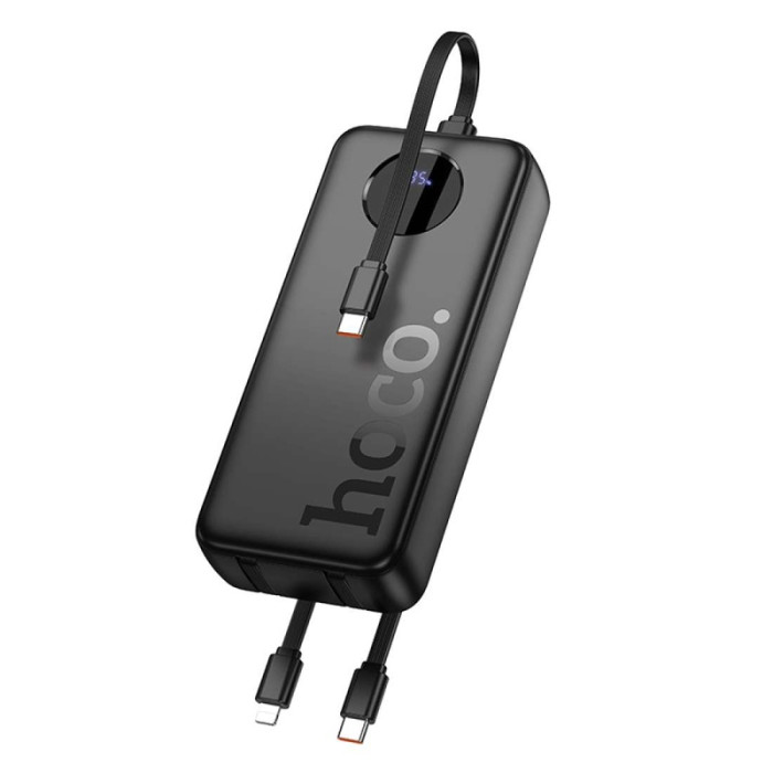 Зовнішній акумулятор HOCO J132A Sabio 22.5W+PD20W fully compatible power bank with 3 cables(20000mAh) Black