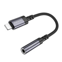Перехідник BOROFONE BV24 Graceful digital audio converter cable iP to 3.5mm Metal Grey