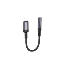 Перехідник BOROFONE BV24 Graceful digital audio converter cable iP to 3.5mm Metal Grey