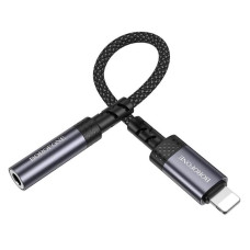 Перехідник BOROFONE BV24 Graceful digital audio converter cable iP to 3.5mm Metal Grey