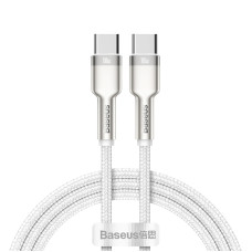 Кабель Baseus Cafule Series Metal Data Cable Type-C to Type-C 100W 1m White