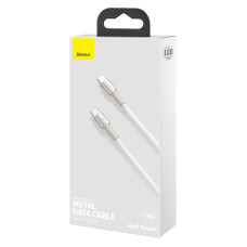 Кабель Baseus Cafule Series Metal Data Cable Type-C to Type-C 100W 1m White