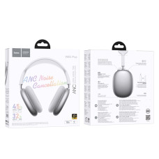Бездротові накладні навушники HOCO W65 Plus Happy ANC BT headphones Silver