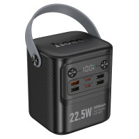 Зовнішній акумулятор HOCO J152 Tough 22.5W+PD20W+light power bank (80000mAh) Black