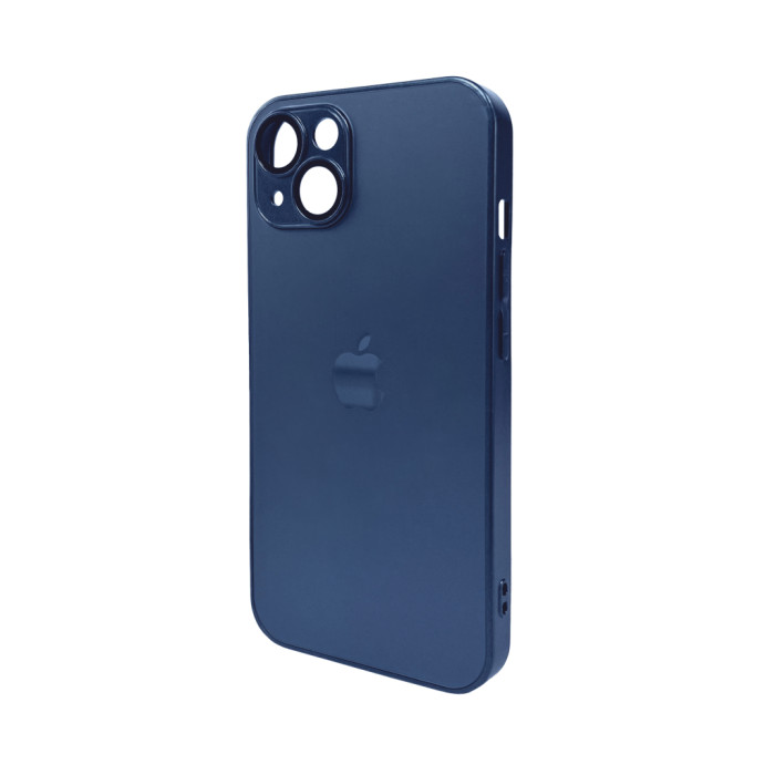 Чохол для смартфона AG Glass Matt Frame Color Logo for Apple iPhone 12 Navy Blue