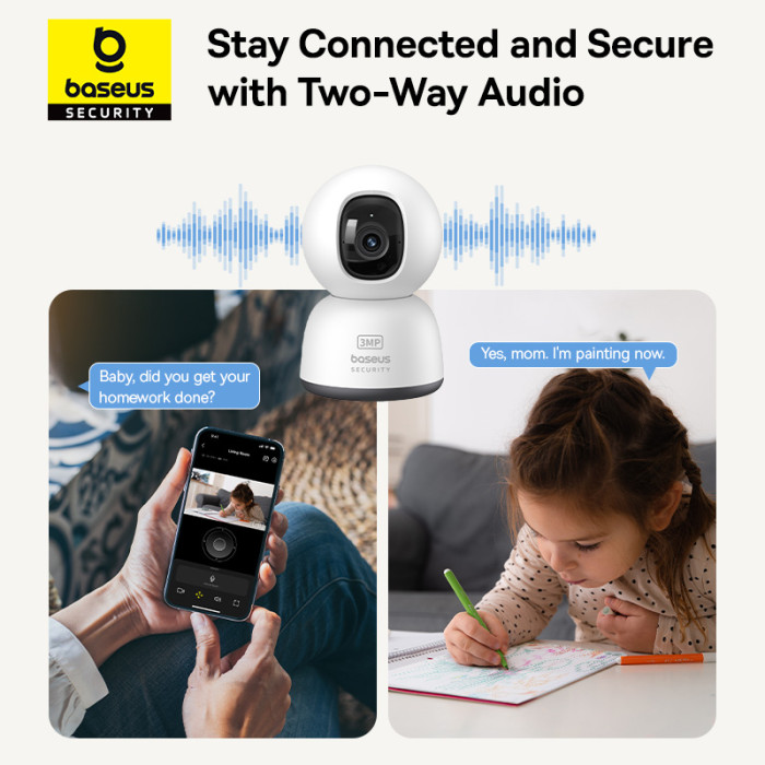 IP-камера відеоспостереження Baseus Security P1 Series Indoor 3MP OS White EU
