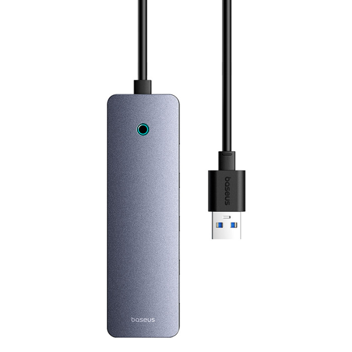 USB-хаб Baseus UltraJoy Series 4-Port HUB Lite 50cm Space Grey（USBA to USB3.0*4+Type-C5V）