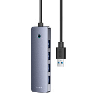 USB-хаб Baseus UltraJoy Series 4-Port  HUB Lite 50cm Space Grey（USBA to USB3.0*4+Type-C5V）
