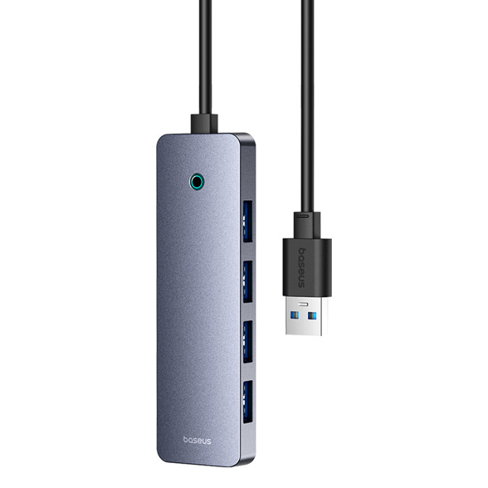 USB-хаб Baseus UltraJoy Series 4-Port HUB Lite 50cm Space Grey（USBA to USB3.0*4+Type-C5V）