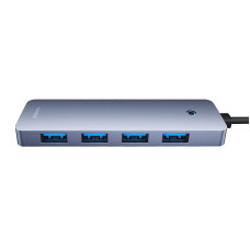 USB-хаб Baseus UltraJoy Series 4-Port  HUB Lite 50cm Space Grey（USBA to USB3.0*4+Type-C5V）
