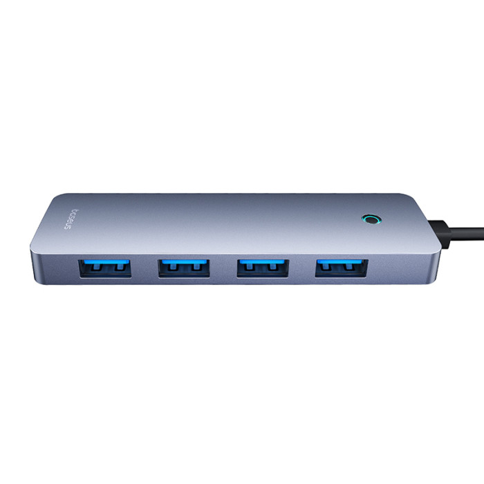 USB-хаб Baseus UltraJoy Series 4-Port HUB Lite 50cm Space Grey（USBA to USB3.0*4+Type-C5V）