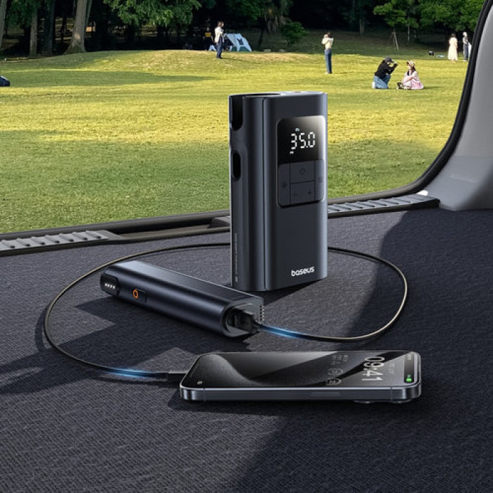 Автомобільний насос Baseus PrimeTrip VA1 Wired and Wireless 2-in-1 Tire Inflator Cosmic Black