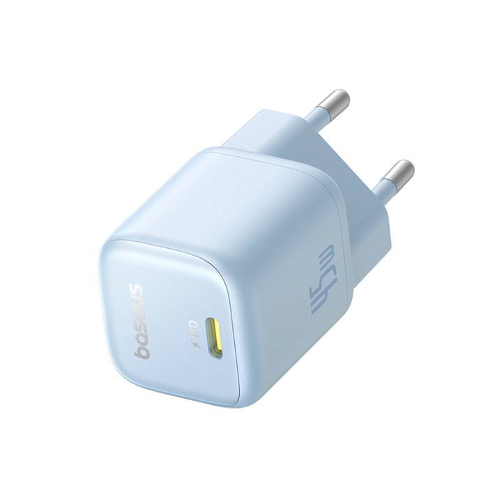 Мережевий зарядний пристрій Baseus PicoGo GaN Fast Charger 1C 45W EU Galaxy Blue