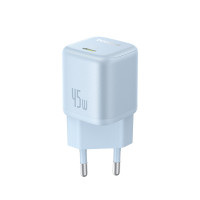 Мережевий зарядний пристрій Baseus PicoGo GaN Fast Charger 1C 45W EU Galaxy Blue
