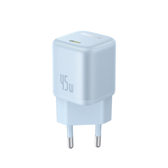 Мережевий зарядний пристрій Baseus PicoGo GaN Fast Charger 1C 45W EU Galaxy Blue