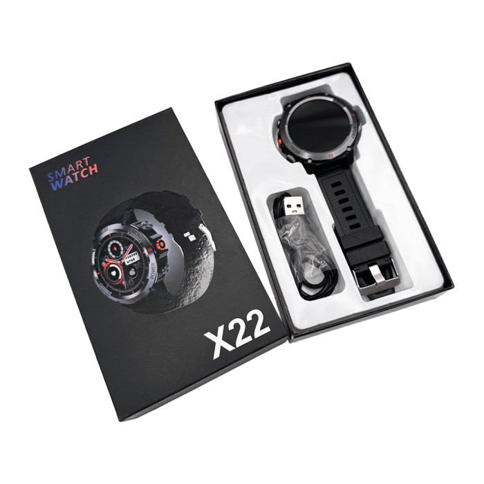 Смарт-годинник IWO X22 1.46". 330 mAh, IP68 Black
