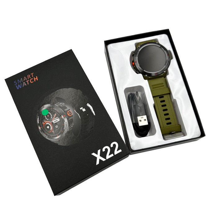 Смарт-годинник IWO X22 38mm. 330 mAh, IP68 Army Green