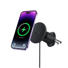 Автотримач для телефона з БЗП Baseus CW01 Magnetic Wireless Charging Car Mount Air Vent Version 15W Cluster Black