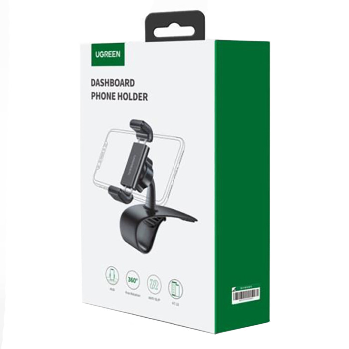 Автотримач для телефона UGREEN LP189 Dashboard Snap Clip Phone Holder Black