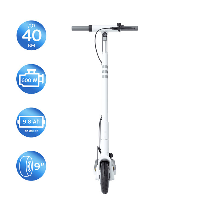 Електросамокат OKAI ES20-NEON White 9", 300(600)W, 9.8Ah, 40km, 25km\h, 20%, NFC, App, 16kg