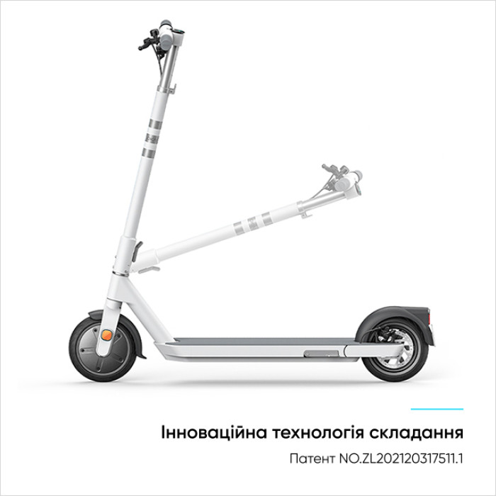 Електросамокат OKAI ES20-NEON White 9", 300(600)W, 9.8Ah, 40km, 25km\h, 20%, NFC, App, 16kg