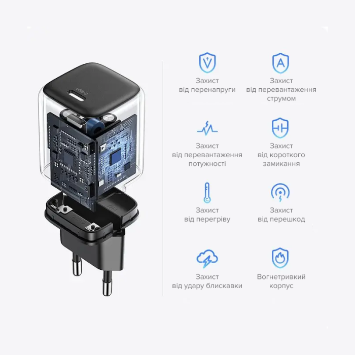 Мережевий зарядний пристрій UGREEN CD318 Nexode mini 20W Charger EU (UGR-90664)