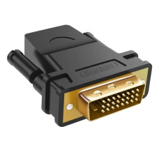 Адаптер UGREEN 20124 DVI 24+1 Male to HDMI Female Adapter (Black) (UGR-20124)