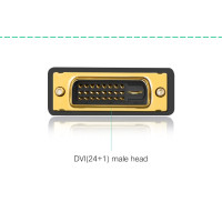 Адаптер UGREEN 20124 DVI 24+1 Male to HDMI Female Adapter (Black) (UGR-20124)