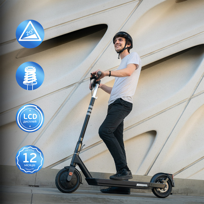 Електросамокат OKAI ES20-NEON Black 9", 300(600)W, 9.8Ah, 40km, 25km\h, 20%, NFC, App, 16kg