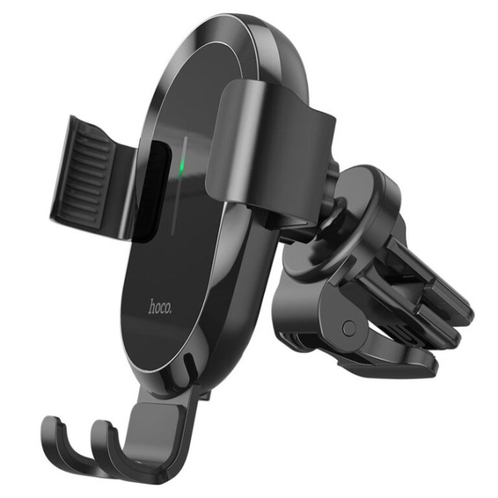 Автотримач для телефона з БЗП HOCO CA105 Guide three-axis linkage wireless charging car holder Black